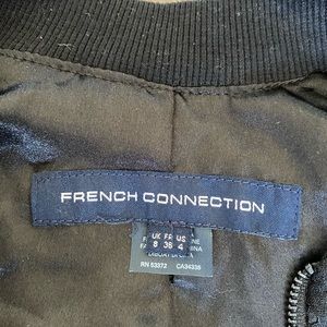 French Connection Black Lace Bomber Size 4
